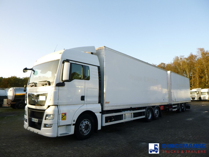 MAN TGX 26.440 6X2 high volume + Fruehauf closed box trailer - Camión caja cerrada: foto 1 MAN TGX 26.440 6X2 high volume + Fruehauf closed box trailer - Camión caja cerrada: foto 1