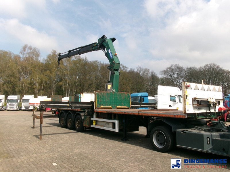 Massey Platform trailer + HMF 4720 K3 crane - Semirremolque plataforma/ Caja abierta: foto 2 Massey Platform trailer + HMF 4720 K3 crane - Semirremolque plataforma/ Caja abierta: foto 2