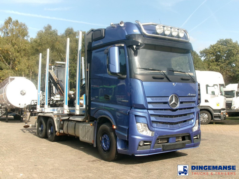 Mercedes-Benz Actros 2663 6x4 Euro 6 loglift F96 crane timber truck - Camión grúa: foto 2 Mercedes-Benz Actros 2663 6x4 Euro 6 loglift F96 crane timber truck - Camión grúa: foto 2