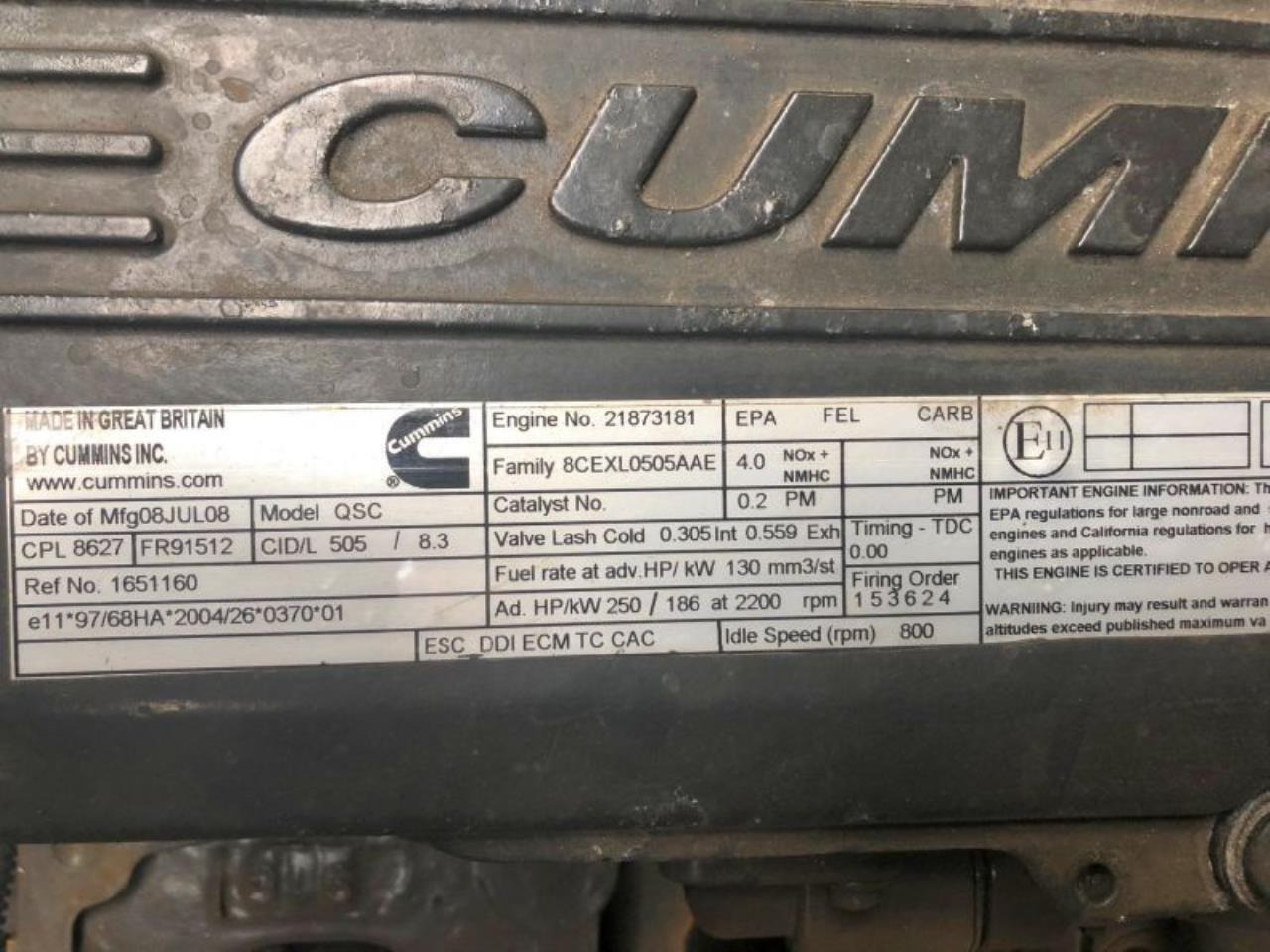 Cummins QSB 8.3 250 - Motor: foto 3 Cummins QSB 8.3 250 - Motor: foto 3