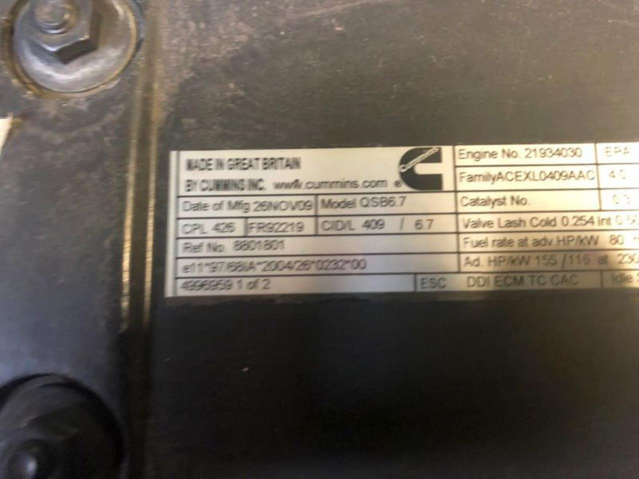 Cummins QSB6.7 155 - Motor: foto 2 Cummins QSB6.7 155 - Motor: foto 2