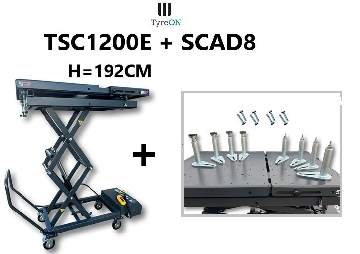 230V mobile lifting table 1200 kg + 8 pcs height adapterset - Equipo de taller: foto 1 230V mobile lifting table 1200 kg + 8 pcs height adapterset - Equipo de taller: foto 1