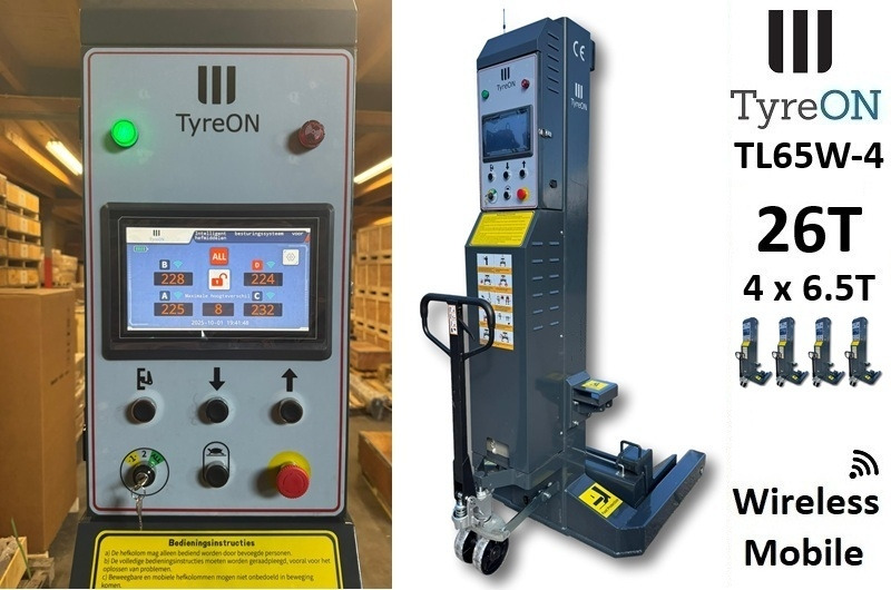 TL65W-4 26T wireless - 4 x 6.5 T - Battery 24V DC / 3 kW per column - Large colour touch display - Equipo de taller: foto 3 TL65W-4 26T wireless - 4 x 6.5 T - Battery 24V DC / 3 kW per column - Large colour touch display - Equipo de taller: foto 3