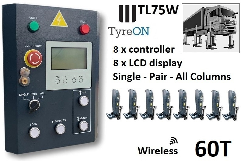 TL75W-8 60T Mobile truck lift - wireless - battery powered - Equipo de taller: foto 2 TL75W-8 60T Mobile truck lift - wireless - battery powered - Equipo de taller: foto 2