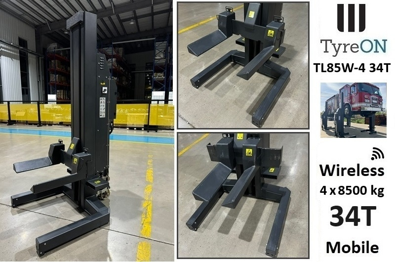 TL85W-4 34T wireless - 4 x 8,5 T - battery 24V DC / 3 kW per column - Spark resistant, welding, cutting and grinding - Equipo de taller: foto 4 TL85W-4 34T wireless - 4 x 8,5 T - battery 24V DC / 3 kW per column - Spark resistant, welding, cutting and grinding - Equipo de taller: foto 4