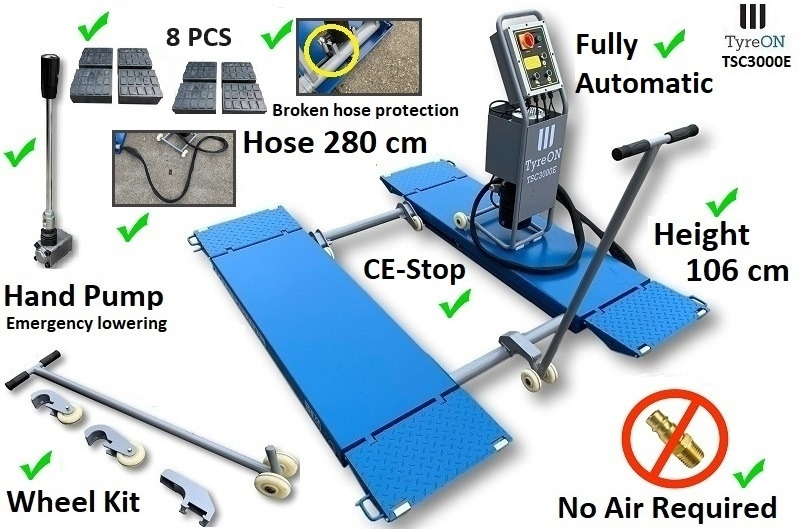 TSC3000E mobile car scissor lift with electrical release - 230V - Equipo de taller: foto 2 TSC3000E mobile car scissor lift with electrical release - 230V - Equipo de taller: foto 2