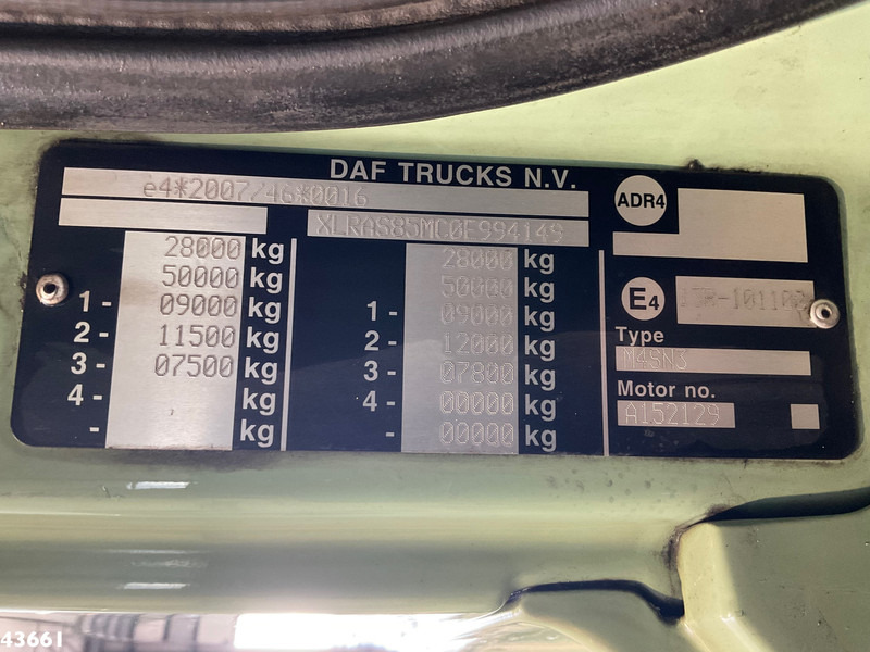 Camión multibasculante DAF FAS 85 CF 410 VDL 21 Ton haakarmsysteem: foto 19