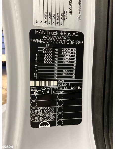 Leasing de MAN TGS 26.440 6x4 ZF Intarder Manual 26 Ton haakarmsysteem MAN TGS 26.440 6x4 ZF Intarder Manual 26 Ton haakarmsysteem: foto 18