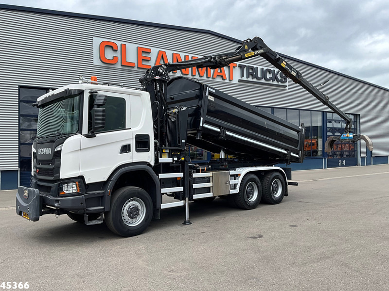 Scania G 410 6x6 Euro 6 Palfinger 17 Tonmeter Z-kraan - Camión volquete, Camión grúa: foto 1 Scania G 410 6x6 Euro 6 Palfinger 17 Tonmeter Z-kraan - Camión volquete, Camión grúa: foto 1