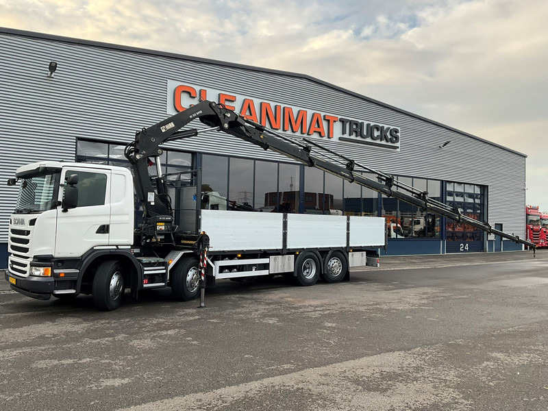 Scania G 450 8x2 Euro 6 Hiab 32 Tonmeter laadkraan Just 114.221 km! - Camión grúa: foto 1 Scania G 450 8x2 Euro 6 Hiab 32 Tonmeter laadkraan Just 114.221 km! - Camión grúa: foto 1