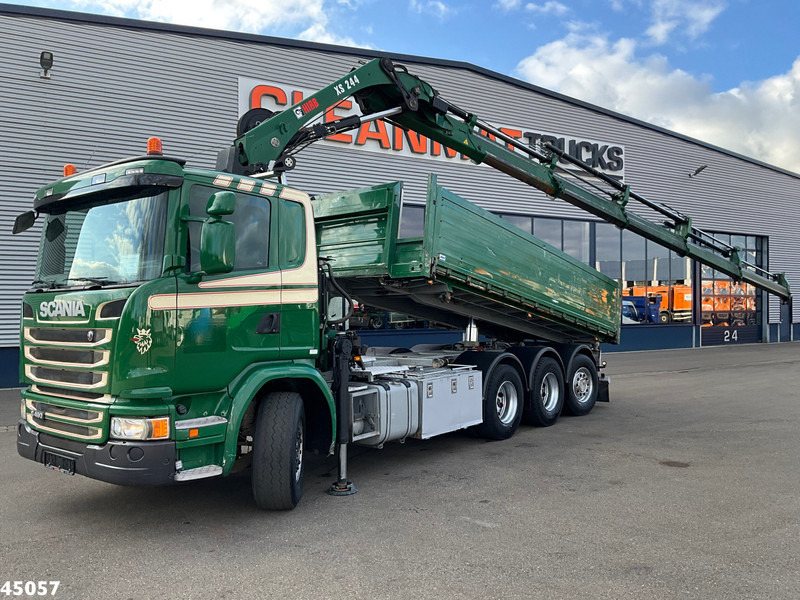 Scania G 490 8x4 Euro 6 Hiab 24 Tonmeter laadkraan - Camión volquete, Camión grúa: foto 1 Scania G 490 8x4 Euro 6 Hiab 24 Tonmeter laadkraan - Camión volquete, Camión grúa: foto 1