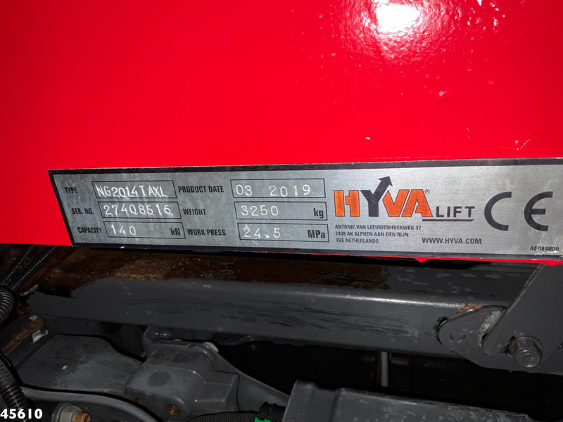 Camión portacontenedor de cadenas Scania P 250 Euro 6 Hyvalift 14 Ton portaalarmsysteem Just 106.234 Km!: foto 17