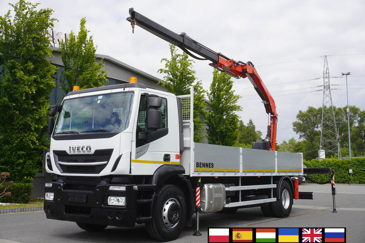 Iveco Stralis 310 / 34 tho km !!! / FASSI 4 Tons 400 MTH! / Flatbed - Camión grúa, Camión grúa: foto 1 Iveco Stralis 310 / 34 tho km !!! / FASSI 4 Tons 400 MTH! / Flatbed - Camión grúa, Camión grúa: foto 1