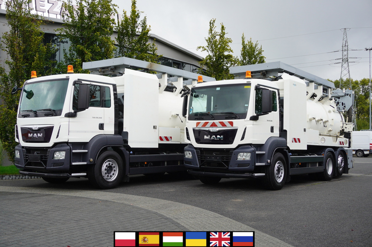 MAN TGS 26.360 E6 / RIVARD sewage cleaner 18 m3 / 90 tho. km / steering axle / 2 units - Limpieza de alcantarillado: foto 1 MAN TGS 26.360 E6 / RIVARD sewage cleaner 18 m3 / 90 tho. km / steering axle / 2 units - Limpieza de alcantarillado: foto 1