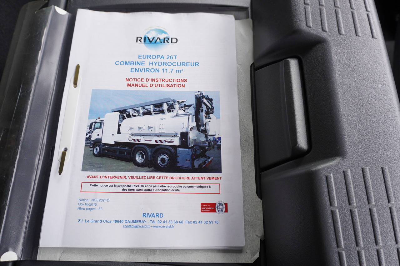 Limpieza de alcantarillado MAN TGS 26.360 E6 / RIVARD sewage cleaner 18 m3 / 90 tho. km / steering axle / 2 units: foto 12