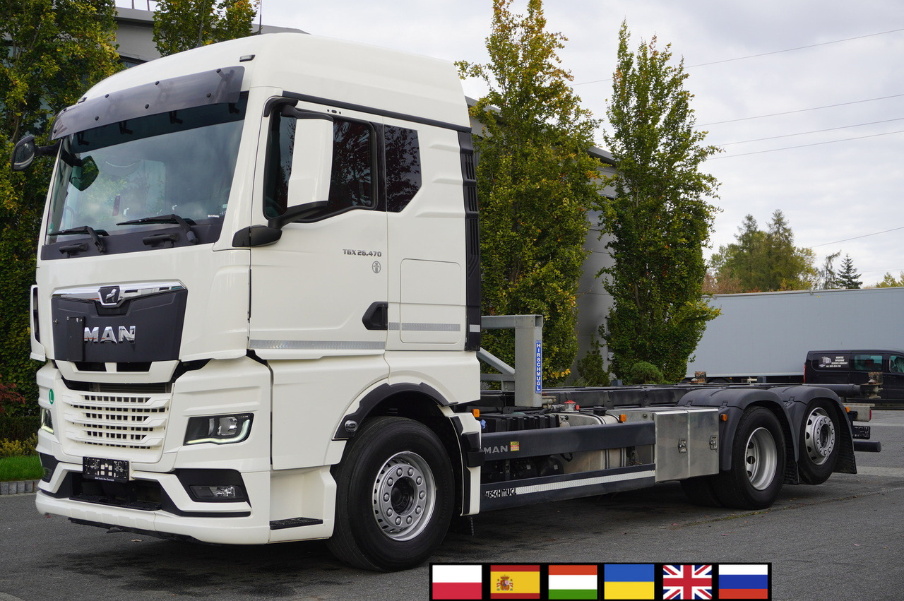MAN TGX 26.470 6x2 COINTAINERKIPPER HYVA HIRMSCHLING / 200 tho. km! - Camión portacontenedore/ Intercambiable: foto 1 MAN TGX 26.470 6x2 COINTAINERKIPPER HYVA HIRMSCHLING / 200 tho. km! - Camión portacontenedore/ Intercambiable: foto 1