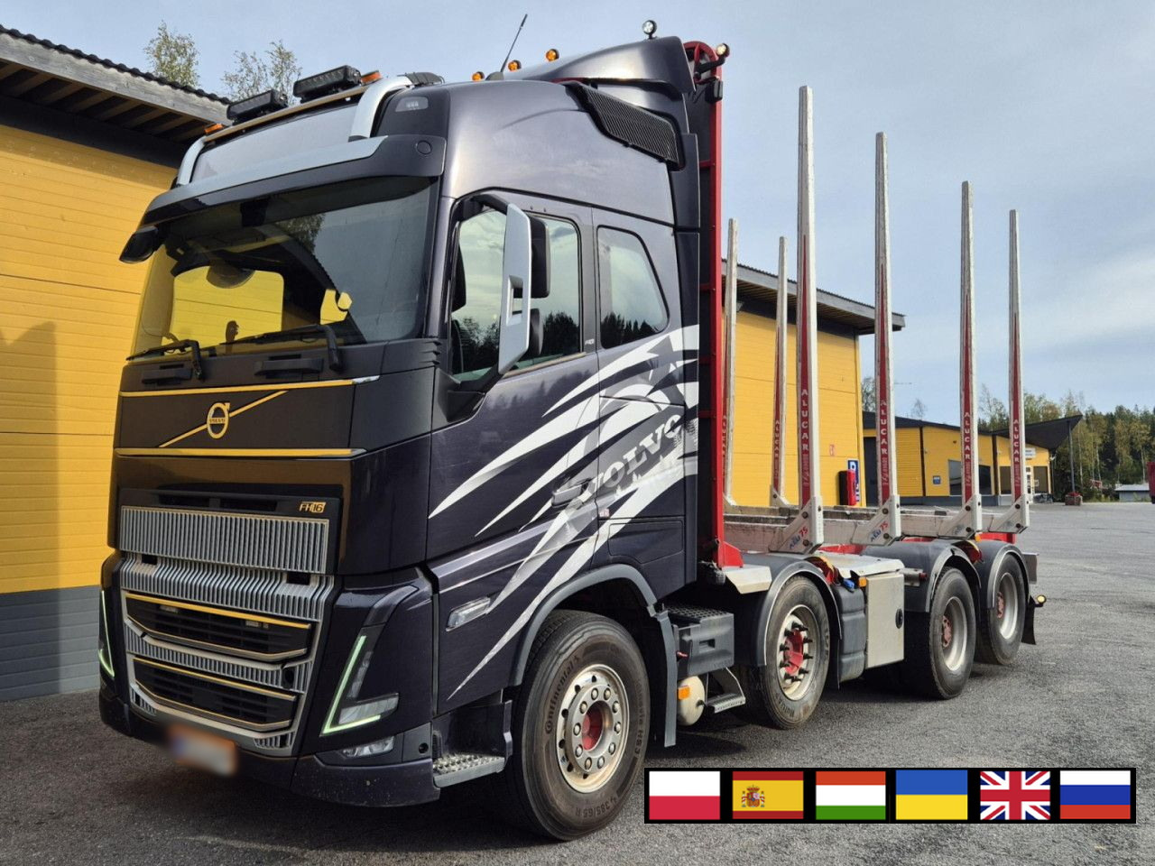 VOLVO FH 750 8x4 / 2 lifted axles / timber truck - Camión forestal: foto 1 VOLVO FH 750 8x4 / 2 lifted axles / timber truck - Camión forestal: foto 1