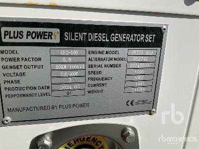 PLUS POWER GF2-100 100 kVA (Unused) - Generador industriale: foto 5 PLUS POWER GF2-100 100 kVA (Unused) - Generador industriale: foto 5