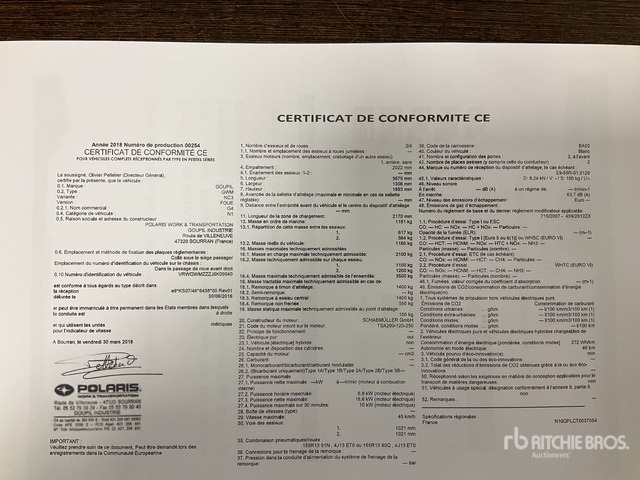 2018 Goupil G4M Electric Utility Vehicle - Vehículo municipal: foto 3 2018 Goupil G4M Electric Utility Vehicle - Vehículo municipal: foto 3