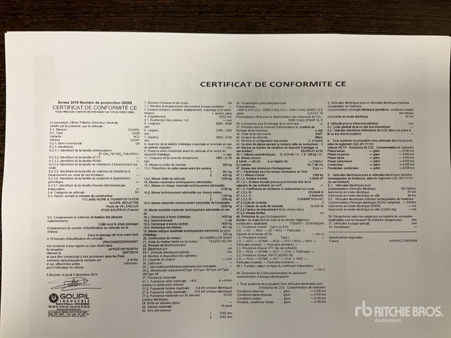 2019 Goupil G4M Electric Utility Vehicle - Vehículo municipal: foto 3 2019 Goupil G4M Electric Utility Vehicle - Vehículo municipal: foto 3