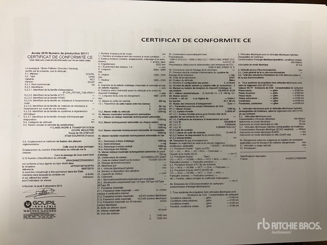 2019 Goupil G4M Electric Utility Vehicle - Vehículo municipal: foto 3 2019 Goupil G4M Electric Utility Vehicle - Vehículo municipal: foto 3