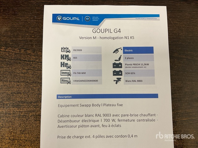 2020 Goupil G4M Electric Utility Vehicle - Vehículo municipal: foto 4 2020 Goupil G4M Electric Utility Vehicle - Vehículo municipal: foto 4