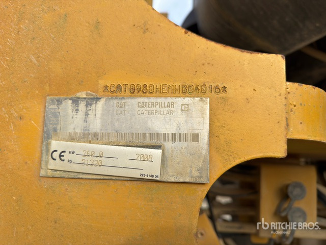2008 Cat 980H Chargeuse Sur Pneus Wheel Loader - Cargadora de ruedas: foto 3 2008 Cat 980H Chargeuse Sur Pneus Wheel Loader - Cargadora de ruedas: foto 3