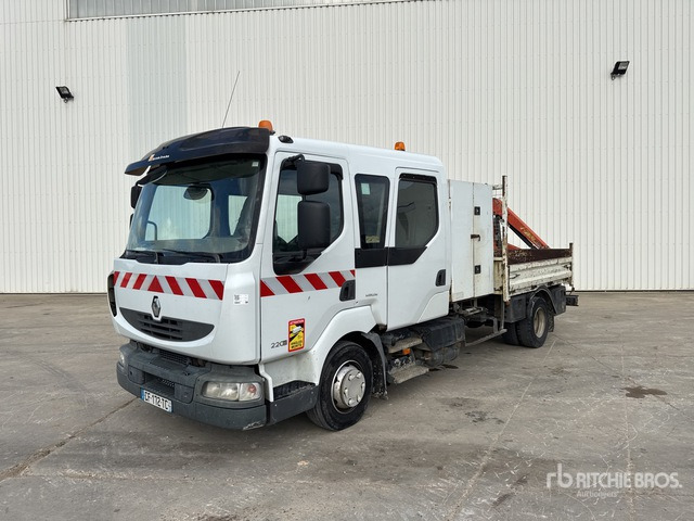 2008 Renault Midlum 220DXi 2008 Palfinger PK2700A on 4x2 C ... Flatbed Truck with Crane - Camión caja abierta, Camión grúa: foto 2 2008 Renault Midlum 220DXi 2008 Palfinger PK2700A on 4x2 C ... Flatbed Truck with Crane - Camión caja abierta, Camión grúa: foto 2