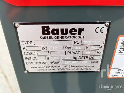 BAUER GFS-50KW 62.5 kVA Mobile (Unused) - Generador industriale: foto 5 BAUER GFS-50KW 62.5 kVA Mobile (Unused) - Generador industriale: foto 5