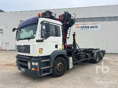 MAN TGA26.440 6x2 Camion Ampliroll Avec Grue - Camión multibasculante: foto 1 MAN TGA26.440 6x2 Camion Ampliroll Avec Grue - Camión multibasculante: foto 1