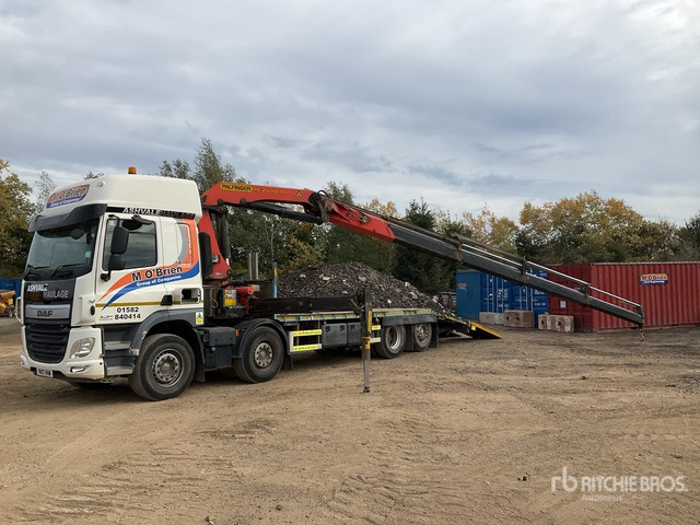 2017 DAF 2016 Palfinger 5500 kg Knuckle ... Flatbed Truck with Crane - Camión caja abierta, Camión grúa: foto 2 2017 DAF 2016 Palfinger 5500 kg Knuckle ... Flatbed Truck with Crane - Camión caja abierta, Camión grúa: foto 2
