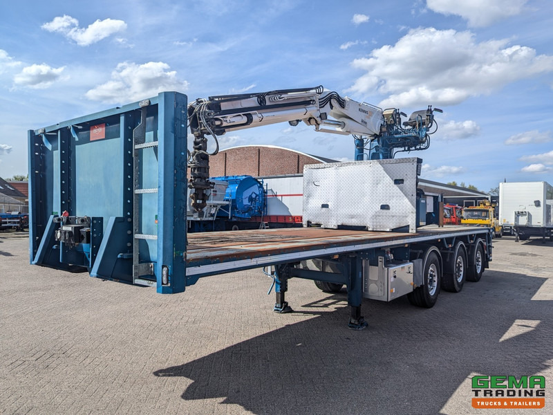 Pacton TPD.339-A Kennis R-40/100-3 Rollerkraan - 3-Assen SAF - 1 Liftas - 2-Stuurassen - Alcoa's - Semirremolque plataforma/ Caja abierta: foto 1 Pacton TPD.339-A Kennis R-40/100-3 Rollerkraan - 3-Assen SAF - 1 Liftas - 2-Stuurassen - Alcoa's - Semirremolque plataforma/ Caja abierta: foto 1