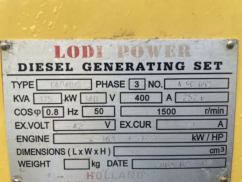 Generador industriale Lodi Power 175KVA GENERATOR BRAND NEW: foto 14