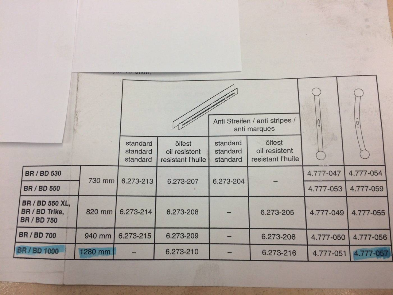 Suction bar curved, 1280mm - Piezas de recambio para Maquinaria de limpieza: foto 4 Suction bar curved, 1280mm - Piezas de recambio para Maquinaria de limpieza: foto 4