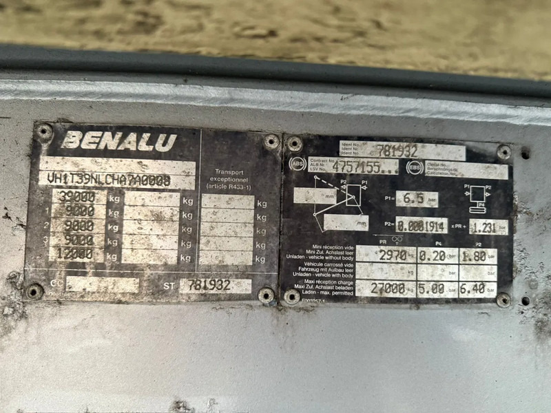 Semirremolque volquete Benalu 60m3 Optiliner Vol alu SELF SUPPORT 6320KG: foto 20 Semirremolque volquete Benalu 60m3 Optiliner Vol alu SELF SUPPORT 6320KG: foto 20