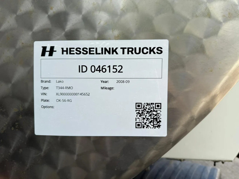 Semirremolque cisterna lako T344-RMO RVS/Edelstahl Melk/Milch/Food/Lebensmittel 2X Stuuras: foto 9 Semirremolque cisterna lako T344-RMO RVS/Edelstahl Melk/Milch/Food/Lebensmittel 2X Stuuras: foto 9