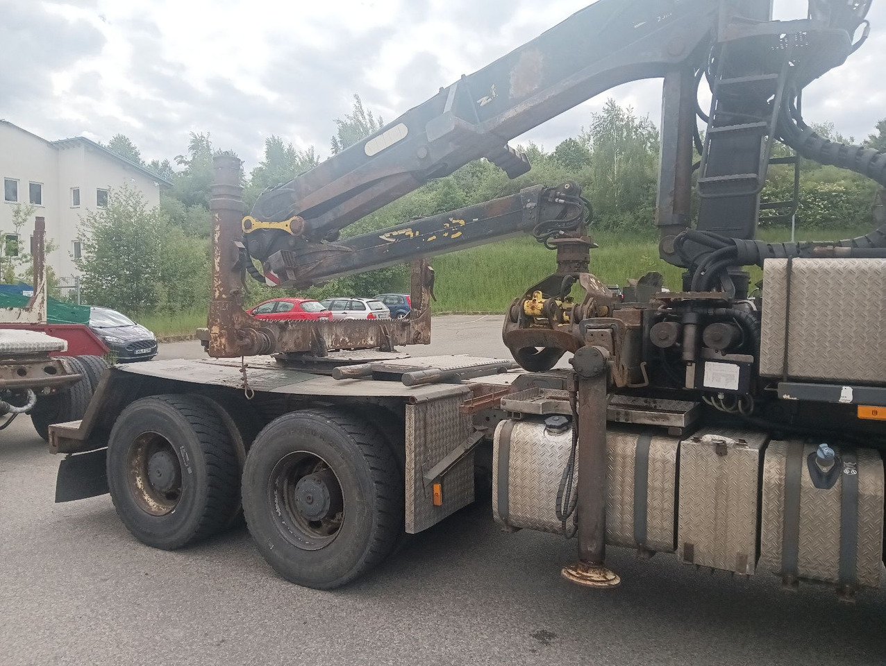 Palfinger EPSILON E250L82 Langholzkran+GLOGGER Aufbau+Anhä - Camión forestal, Camión grúa: foto 2 Palfinger EPSILON E250L82 Langholzkran+GLOGGER Aufbau+Anhä - Camión forestal, Camión grúa: foto 2