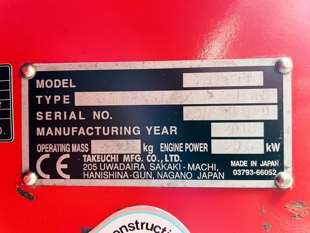 Takeuchi TB153FR (4100) - Miniexcavadora: foto 3 Takeuchi TB153FR (4100) - Miniexcavadora: foto 3