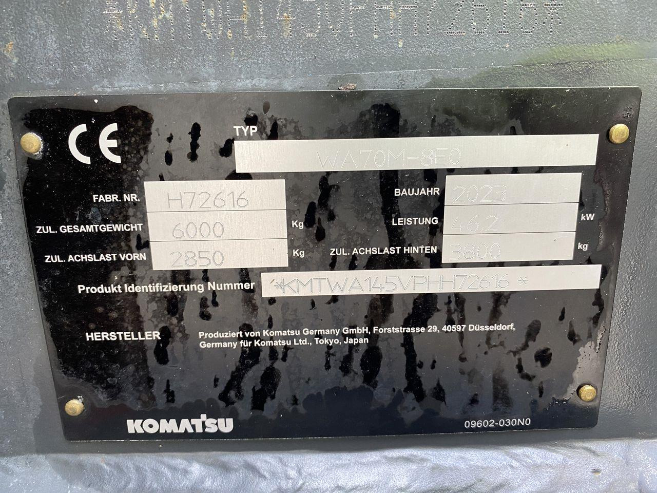 Cargadora articulada Komatsu WA70M-8EO: foto 10