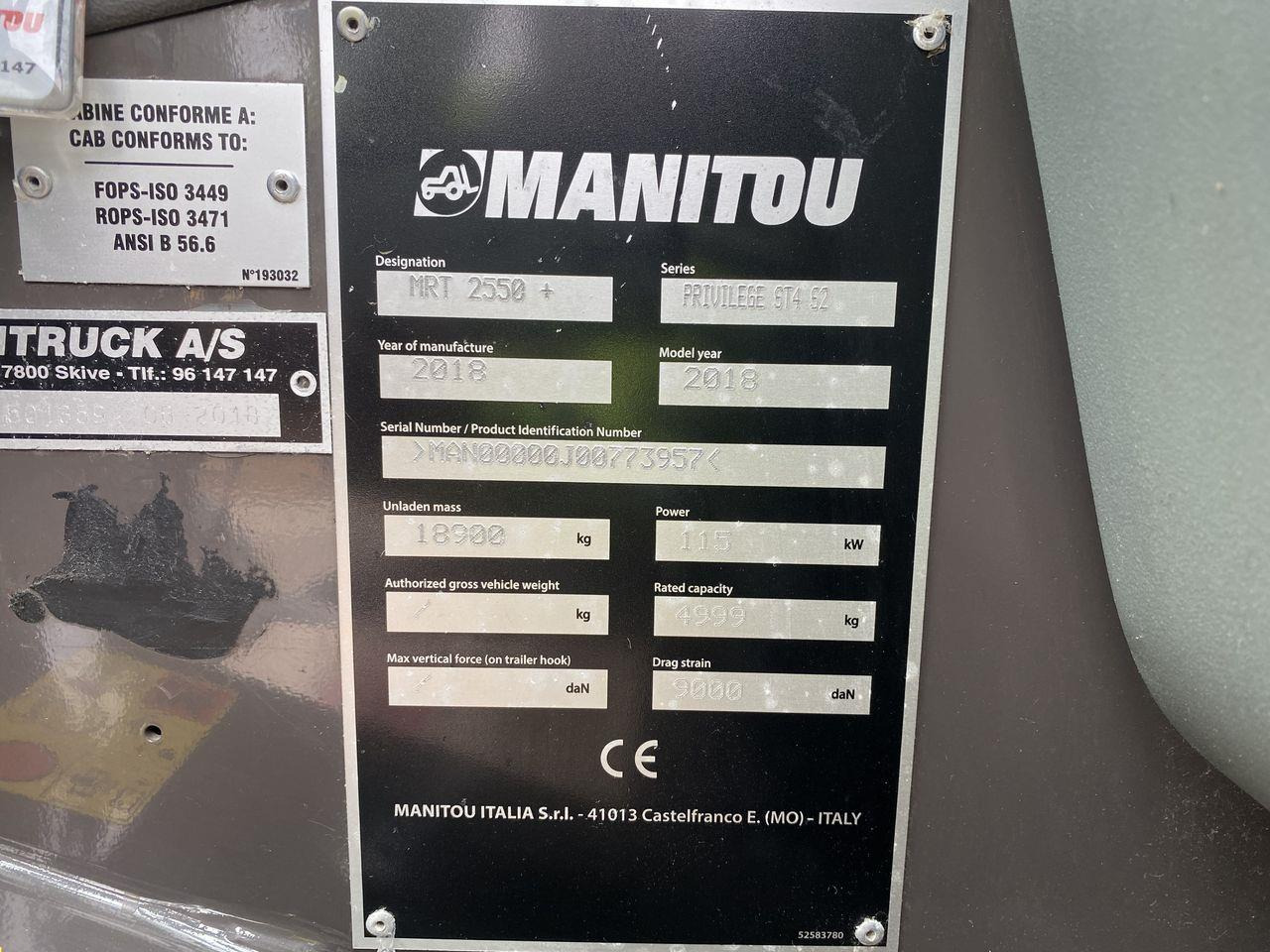Manipulador telescópico Manitou MRT2550P+ ST4: foto 10