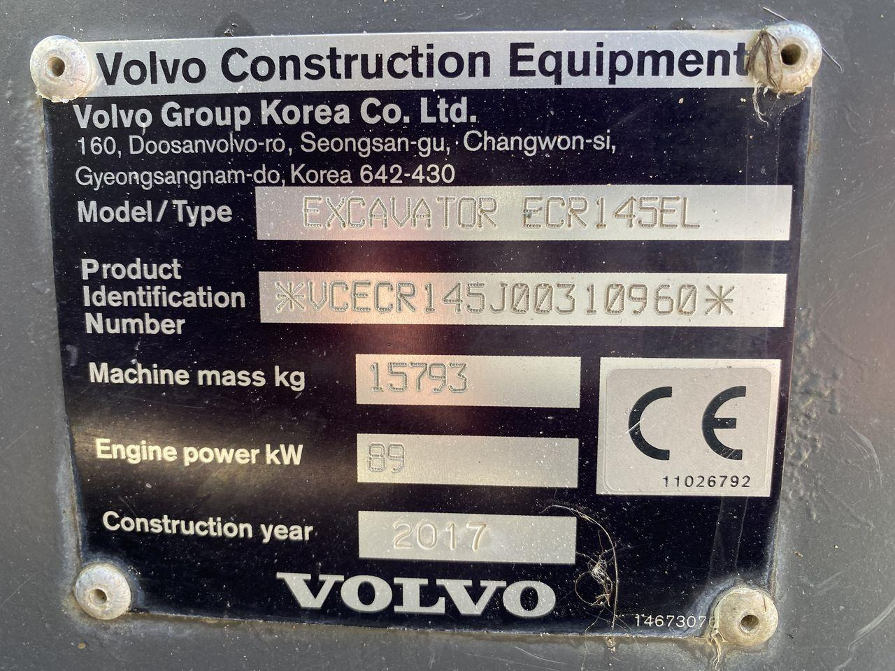 Excavadora de cadenas Volvo ECR145: foto 10