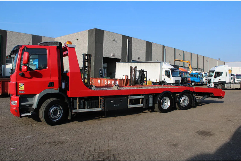 DAF CF 85.410 + EURO 5 + EXTENDABLE PLATFORM HYDROLIC + 6X2 + 3X IN STOCK / WINCH - Camión portavehículos: foto 2 DAF CF 85.410 + EURO 5 + EXTENDABLE PLATFORM HYDROLIC + 6X2 + 3X IN STOCK / WINCH - Camión portavehículos: foto 2
