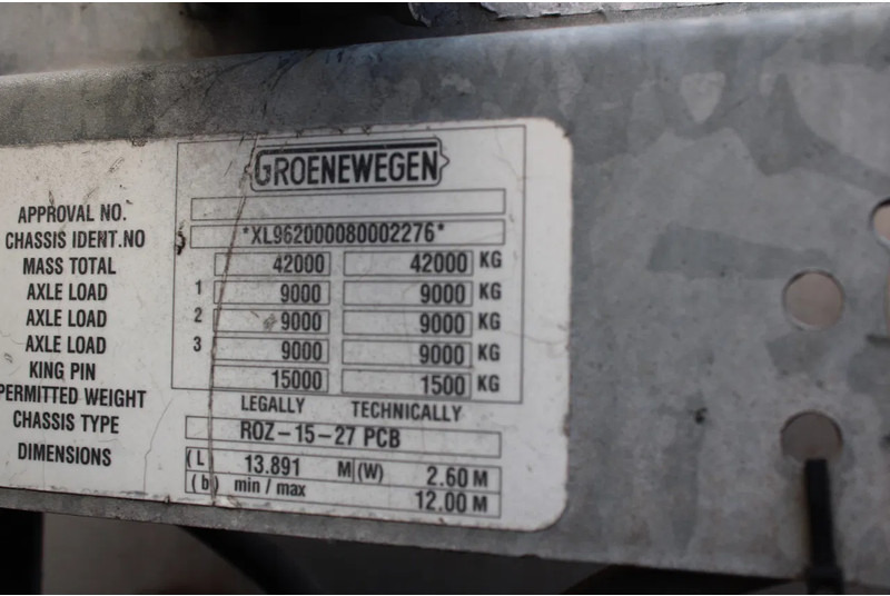 Semirremolque caja cerrada Groenewegen 3x BPW +3 TONS lift: foto 17