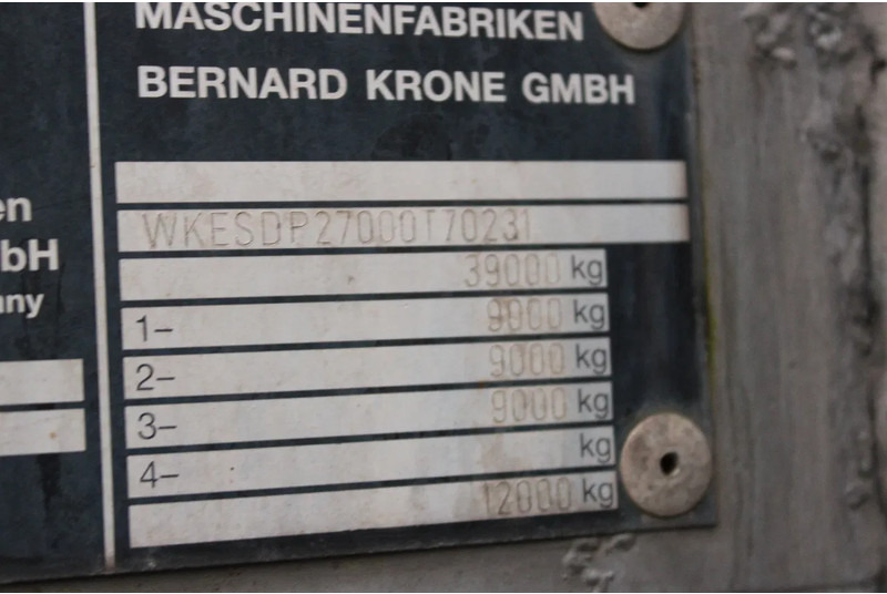 Krone 3x BPW + 2.71 height - Semirremolque lona: foto 5 Krone 3x BPW + 2.71 height - Semirremolque lona: foto 5