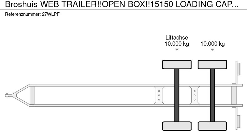 Remolque plataforma/ Caja abierta Broshuis WEB TRAILER!!OPEN BOX!!15150 LOADING CAPACITY!!: foto 6