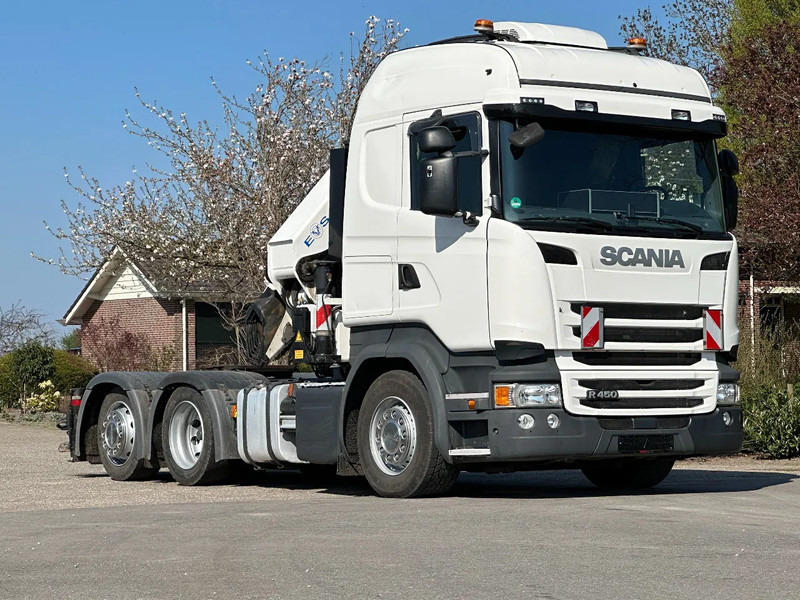 Scania R450 6x2 !!TRACTOR!!!CRANE/GRUE/HMF 50TM!!TOP!EURO6!! - Cabeza tractora: foto 2 Scania R450 6x2 !!TRACTOR!!!CRANE/GRUE/HMF 50TM!!TOP!EURO6!! - Cabeza tractora: foto 2