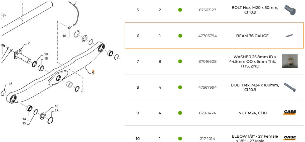 Case 47705794 - 47462023 - Piezas del tren de rodaje para Maquinaria de construcción: foto 1 Case 47705794 - 47462023 - Piezas del tren de rodaje para Maquinaria de construcción: foto 1