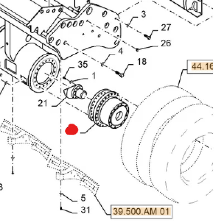 Case 48072673 - Mando final para Maquinaria de construcción: foto 1 Case 48072673 - Mando final para Maquinaria de construcción: foto 1