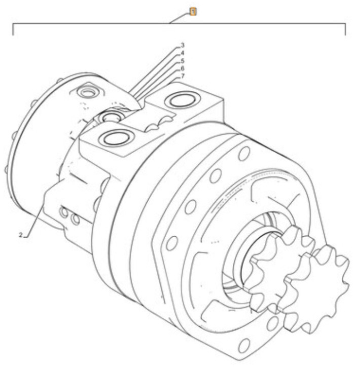 Case 87035341EX - 48033384 - Motor hidráulico para Maquinaria de construcción: foto 1 Case 87035341EX - 48033384 - Motor hidráulico para Maquinaria de construcción: foto 1