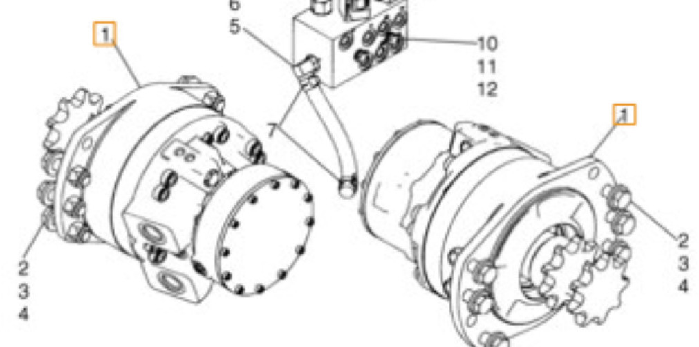 Case 87035341EX - 48033384R - Motor hidráulico para Maquinaria de construcción: foto 2 Case 87035341EX - 48033384R - Motor hidráulico para Maquinaria de construcción: foto 2